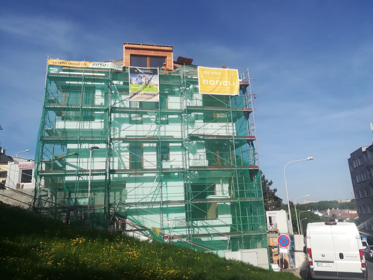 Completion of the building shell of the Apartments Vodňanského
